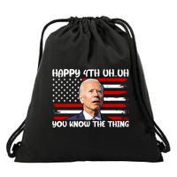 Happy Uh You Know The Thing Funny Joe Biden 4th Of July Drawstring Bag
