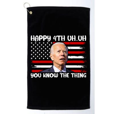 Happy Uh You Know The Thing Funny Joe Biden 4th Of July Golf Towel