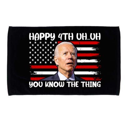Happy Uh You Know The Thing Funny Joe Biden 4th Of July Microfiber Hand Towel