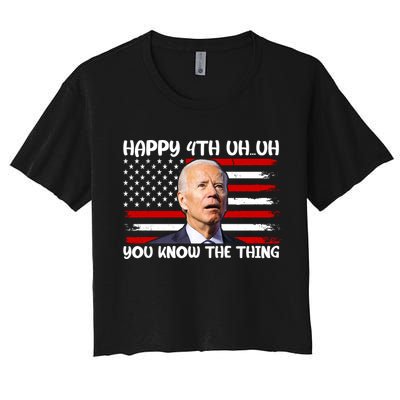Happy Uh You Know The Thing Funny Joe Biden 4th Of July Crop Top