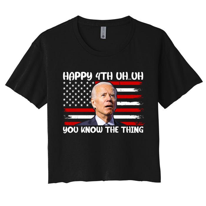 Happy Uh You Know The Thing Funny Joe Biden 4th Of July Crop Top