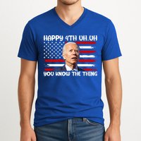 Happy Uh You Know The Thing Funny Joe Biden 4th Of July V-Neck T-Shirt