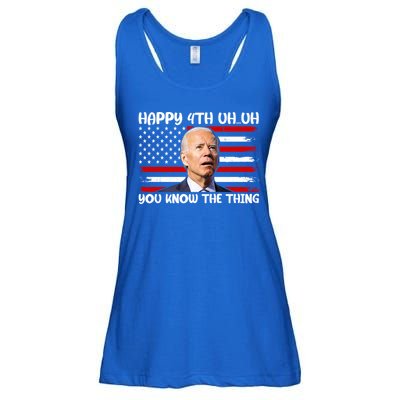 Happy Uh You Know The Thing Funny Joe Biden 4th Of July Ladies Essential Flowy Tank