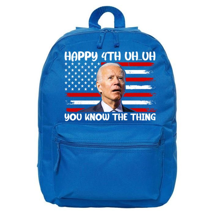 Happy Uh You Know The Thing Funny Joe Biden 4th Of July 16 in Basic Backpack