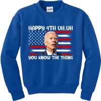Happy Uh You Know The Thing Funny Joe Biden 4th Of July Kids Sweatshirt