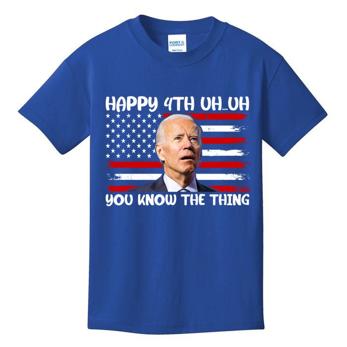 Happy Uh You Know The Thing Funny Joe Biden 4th Of July Kids T-Shirt