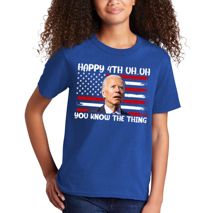 Happy Uh You Know The Thing Funny Joe Biden 4th Of July Kids T-Shirt