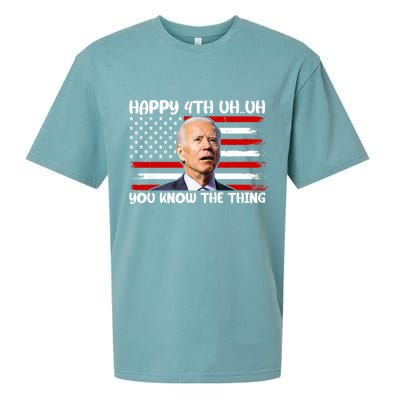 Happy Uh You Know The Thing Funny Joe Biden 4th Of July Sueded Cloud Jersey T-Shirt