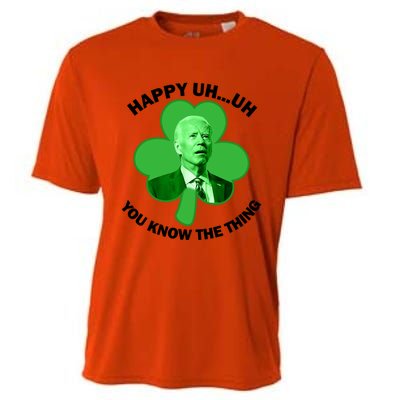 Happy Uh You Know The Thing Joe Biden Clover St Patricks Day Gift Cooling Performance Crew T-Shirt