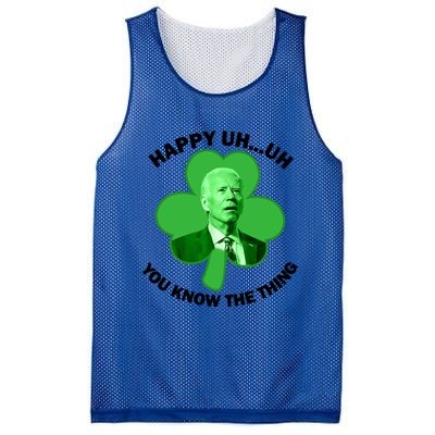 Happy Uh You Know The Thing Joe Biden Clover St Patricks Day Gift Mesh Reversible Basketball Jersey Tank