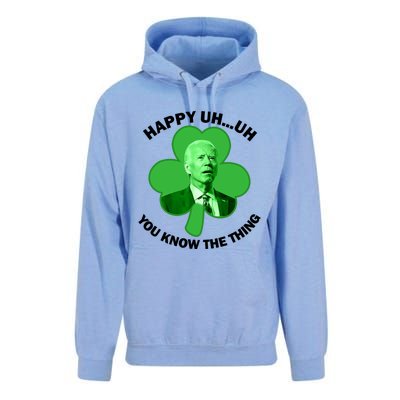 Happy Uh You Know The Thing Joe Biden Clover St Patricks Day Gift Unisex Surf Hoodie