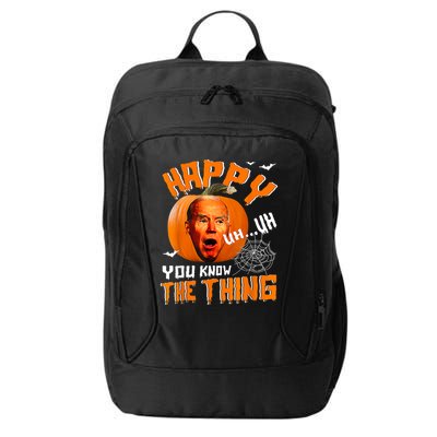Happy Uh You Know The Thing Funny Biden Confused Halloween City Backpack