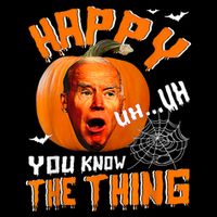 Happy Uh You Know The Thing Funny Biden Confused Halloween Sustainable Bucket Hat