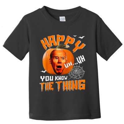 Happy Uh You Know The Thing Funny Biden Confused Halloween Toddler T-Shirt