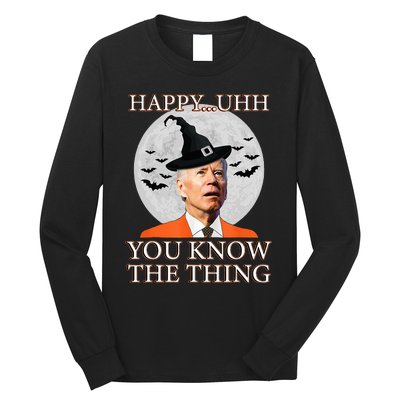 Happy Uhh You Know The Thing Funny Joe Biden Dazed Halloween Long Sleeve Shirt