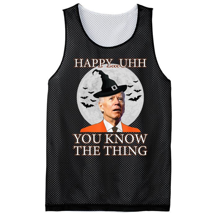 Happy Uhh You Know The Thing Funny Joe Biden Dazed Halloween Mesh Reversible Basketball Jersey Tank