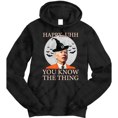 Happy Uhh You Know The Thing Funny Joe Biden Dazed Halloween Tie Dye Hoodie