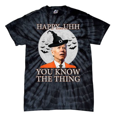 Happy Uhh You Know The Thing Funny Joe Biden Dazed Halloween Tie-Dye T-Shirt