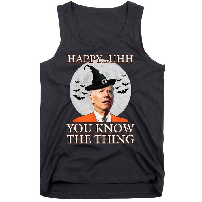 Happy Uhh You Know The Thing Funny Joe Biden Dazed Halloween Tank Top