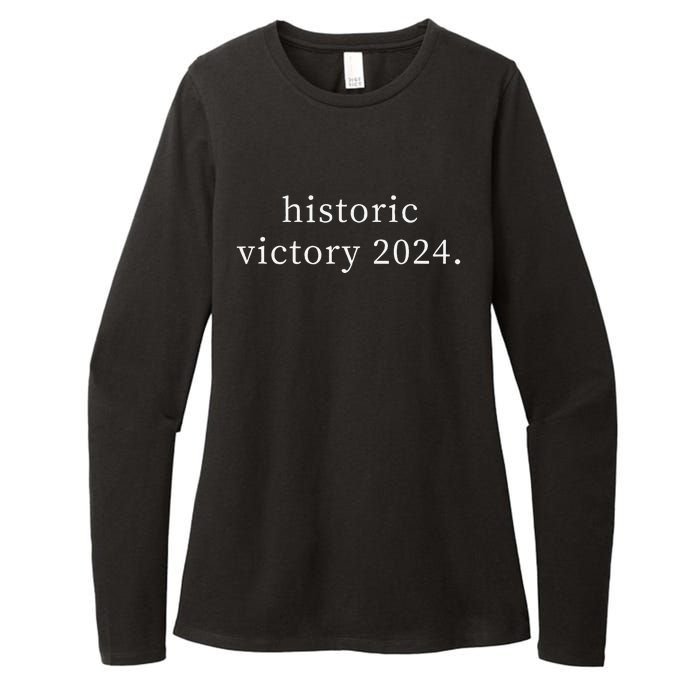 Historic Victory 2024 Trump Won Election Day Womens CVC Long Sleeve Shirt