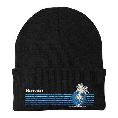 Hawaiian Vintage 80s Palm Trees Sunset Beanie