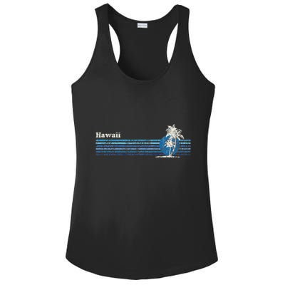 Hawaiian Vintage 80s Palm Trees Sunset Ladies PosiCharge Competitor Racerback Tank