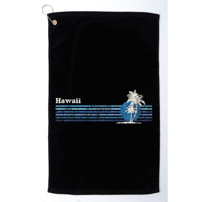 Hawaiian Vintage 80s Palm Trees Sunset Golf Towel