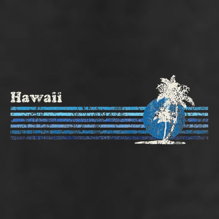 Hawaiian Vintage 80s Palm Trees Sunset Golf Towel