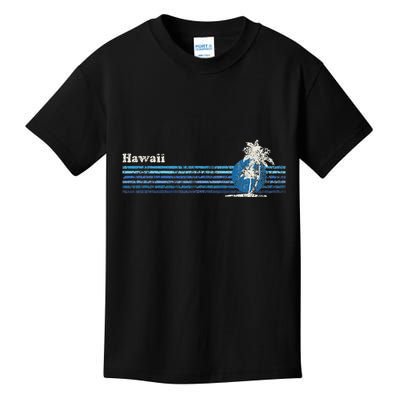 Hawaiian Vintage 80s Palm Trees Sunset Kids T-Shirt