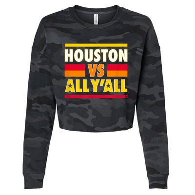 Houston Vs. All Y'all Houston Baseball Cropped Pullover Crew