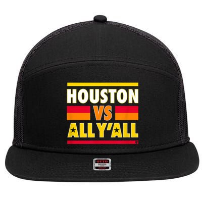 Houston Vs. All Y'all Houston Baseball 7 Panel Mesh Trucker Snapback Hat