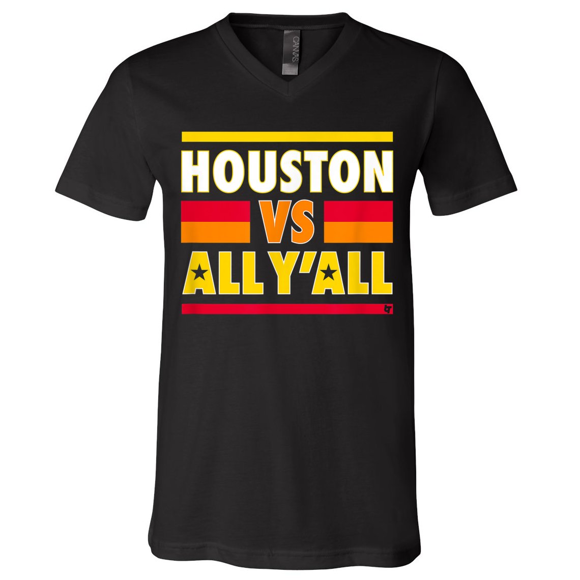 Houston Vs. All Y'all Houston Baseball V-Neck T-Shirt