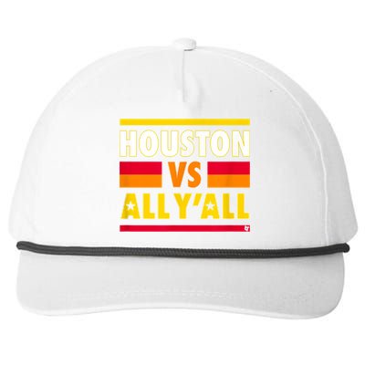 Houston Vs. All Y'all Houston Baseball Snapback Five-Panel Rope Hat