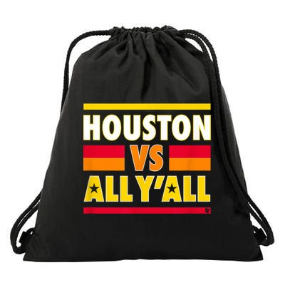 Houston Vs. All Y'all Houston Baseball Drawstring Bag