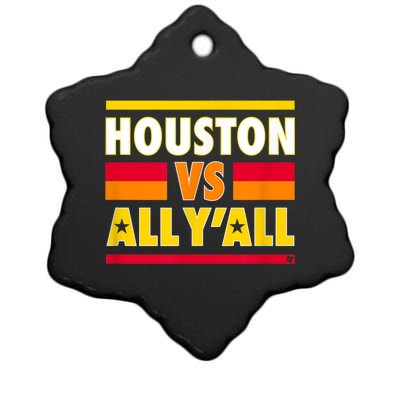 Houston Vs. All Y'all Houston Baseball Ceramic Star Ornament