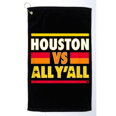 Houston Vs. All Y'all Houston Baseball Platinum Collection Golf Towel