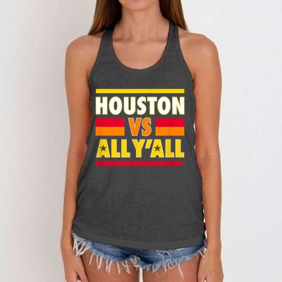 Houston Vs. All Y'all Houston Baseball Women's Knotted Racerback Tank