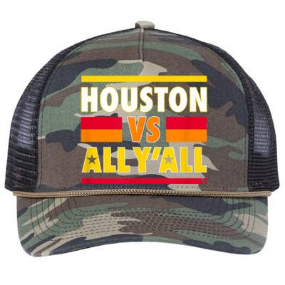 Houston Vs. All Y'all Houston Baseball Retro Rope Trucker Hat Cap