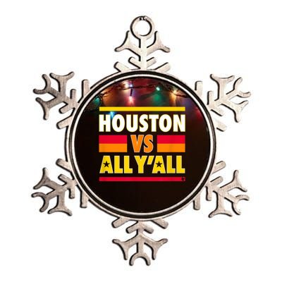 Houston Vs. All Y'all Houston Baseball Metallic Star Ornament