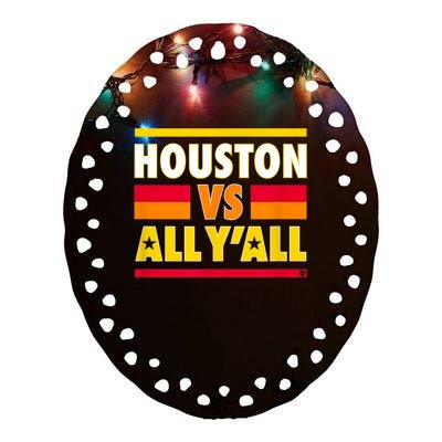 Houston Vs. All Y'all Houston Baseball Ceramic Oval Ornament