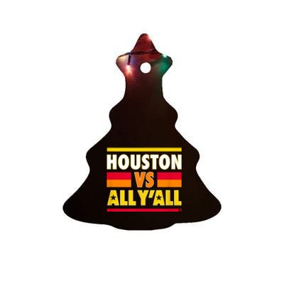 Houston Vs. All Y'all Houston Baseball Ceramic Tree Ornament