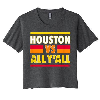 Houston Vs. All Y'all Houston Baseball Women's Crop Top Tee