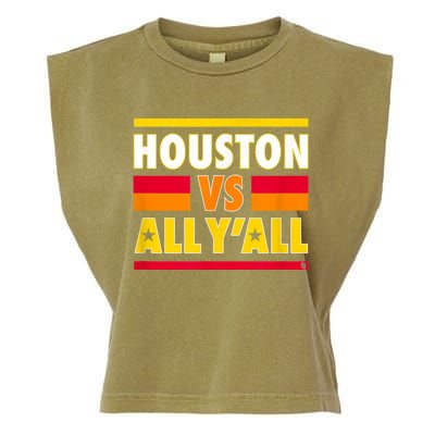 Houston Vs. All Y'all Houston Baseball Garment-Dyed Women's Muscle Tee