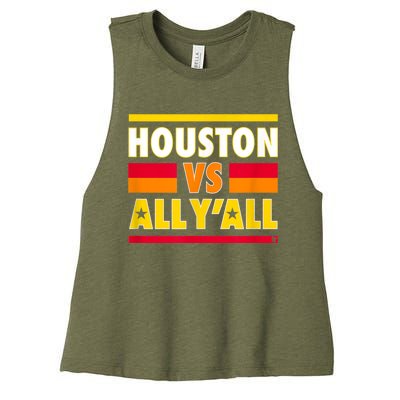 Houston Vs. All Y'all Houston Baseball Women's Racerback Cropped Tank