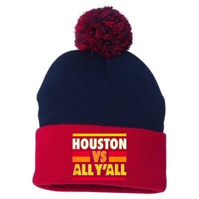 Houston Vs. All Y'all Houston Baseball Pom Pom 12in Knit Beanie