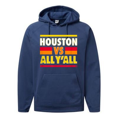 Houston Vs. All Y'all Houston Baseball Performance Fleece Hoodie