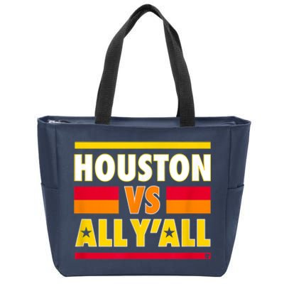 Houston Vs. All Y'all Houston Baseball Zip Tote Bag