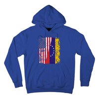 Half Venezuelan American Flags Venezuela Usa Vintage Cute Gift Hoodie