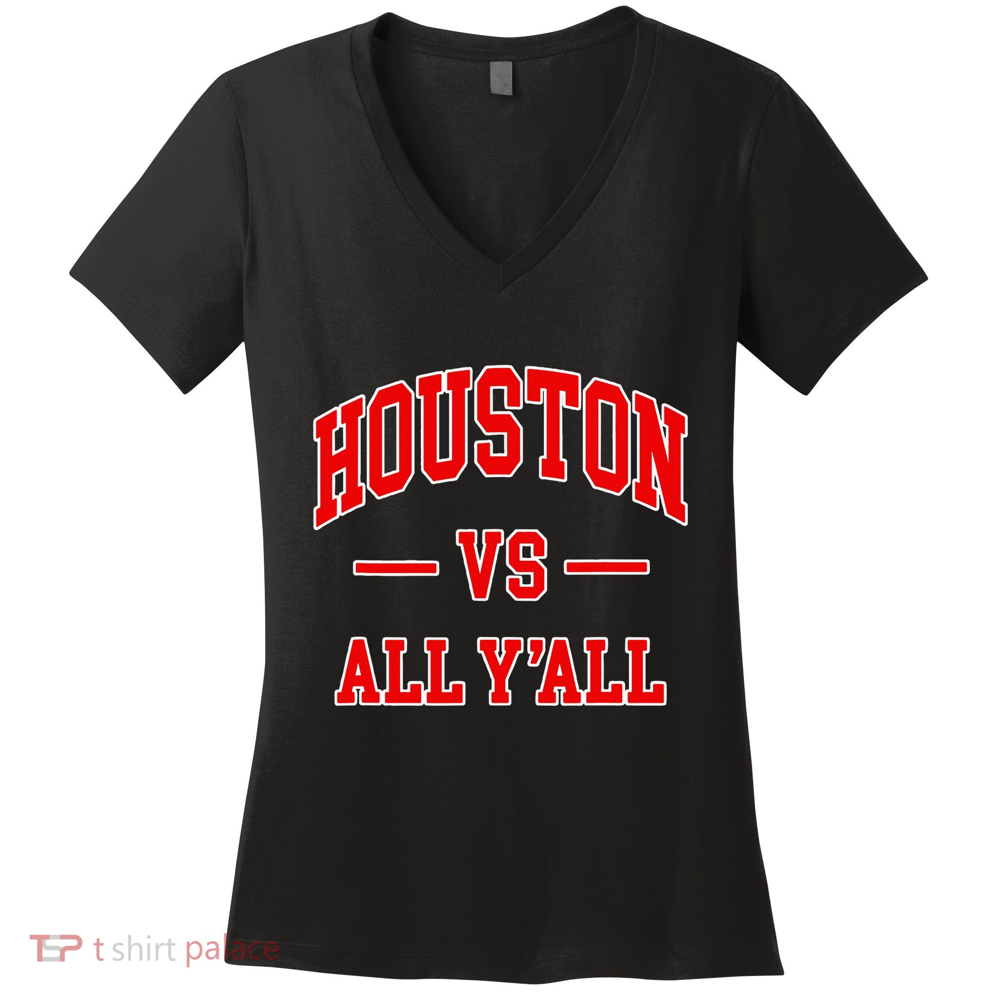 Houston Vs All YAll Throwback Design Classic Women's V-Neck T-Shirt