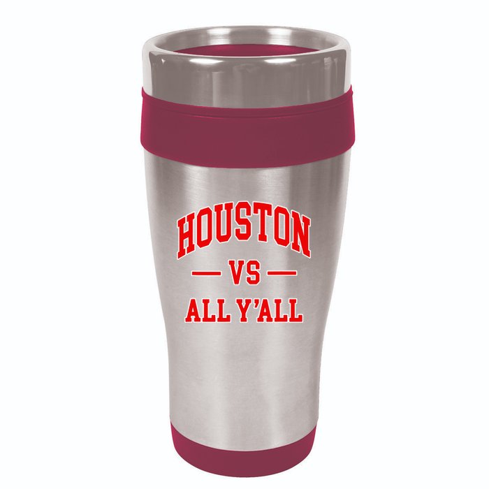 Houston Vs All YAll Throwback Design Classic 16oz Travel Tumbler